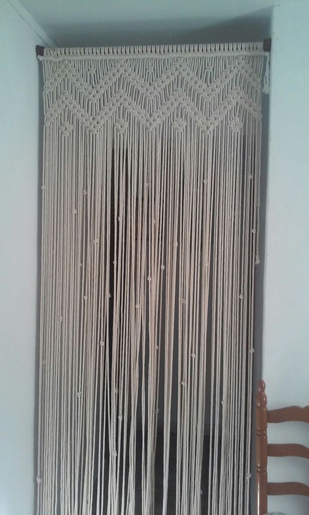 پرده مکرومه کد 182 برند گره چی و رنگ دلخواه