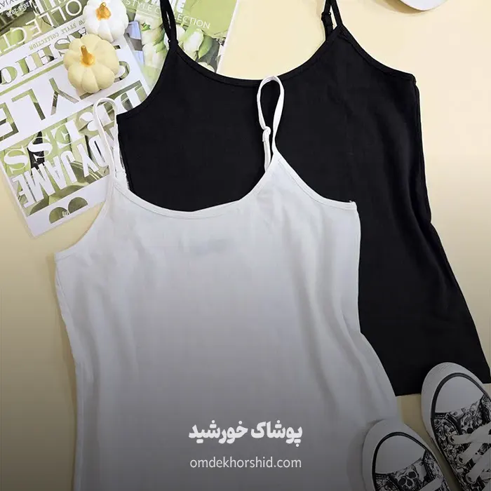 تاپ بندی سفید مشکی