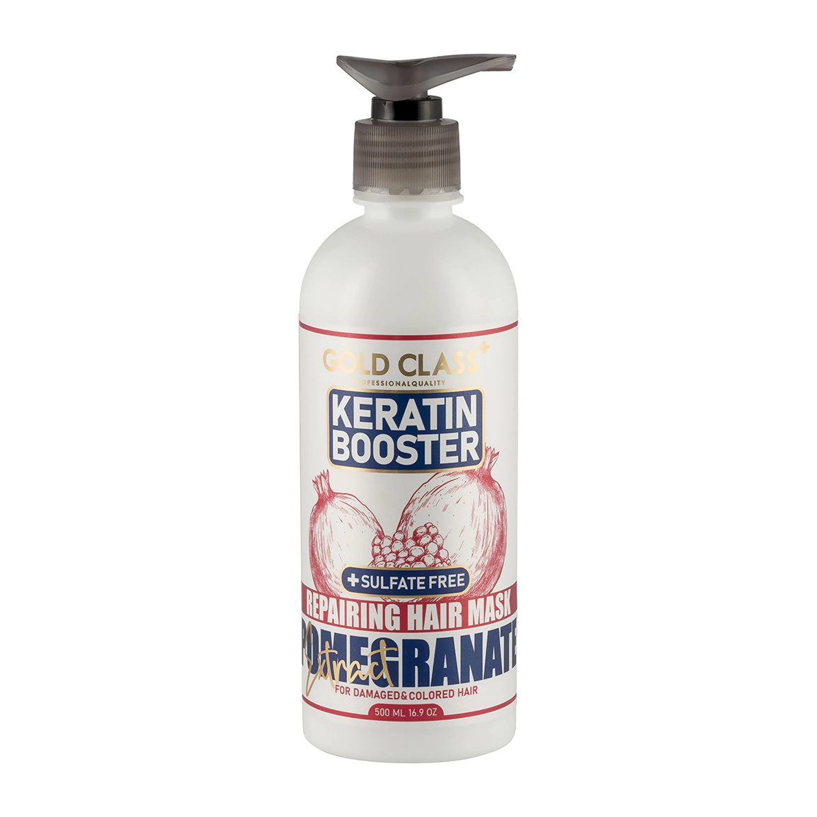 ماسک مو ترمیم کننده فاقد سولفات گلد کلاس مدل Keratin Booster مناسب مو رنگ شده و آسیب دیده حجم 500 میلی لیتر