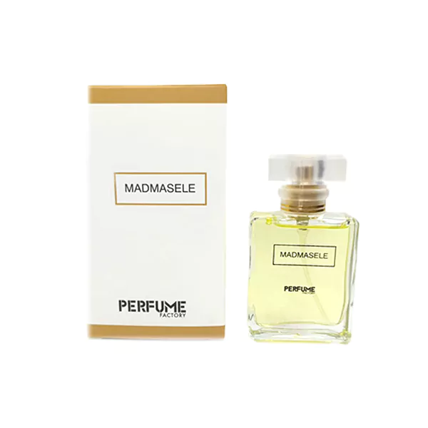 ادکلن مینیاتوری زنانه مادمازل برند پرفیوم فکتوری حجم ۳۰ میل Madmasele Perfume Factory
