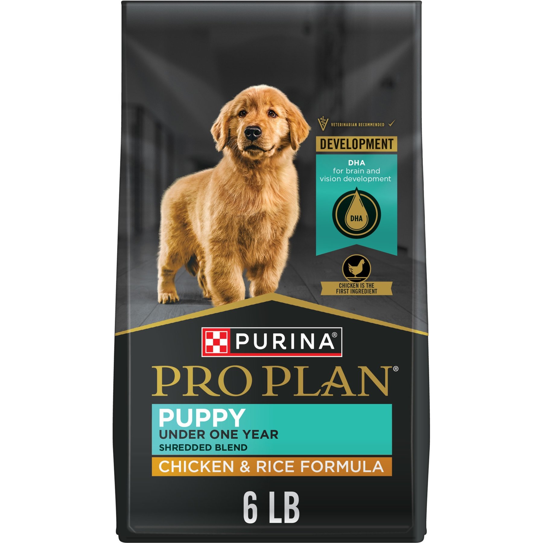 غذای خشک پورینا پرو پلن توله سگ شرددد بلند مرغ و برنج ۲.۷۲ کیلوگرم | Purina Pro Plan Puppy Shredded Chicken & Rice 6lb