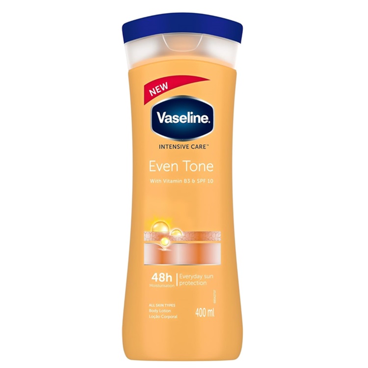 لوسیون بدن وازلین Vaseline مدل Intensive Care Healthy Even Tone Vitamin B3 & SPF 10
