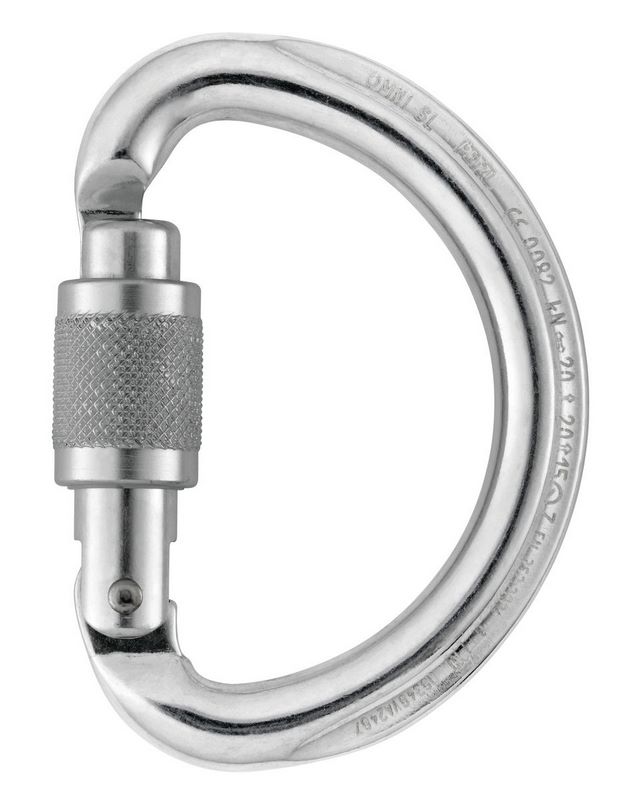 کارابین پیچ نیم دایره پتزل Petzl OMNI Screw-Lock Carabiner