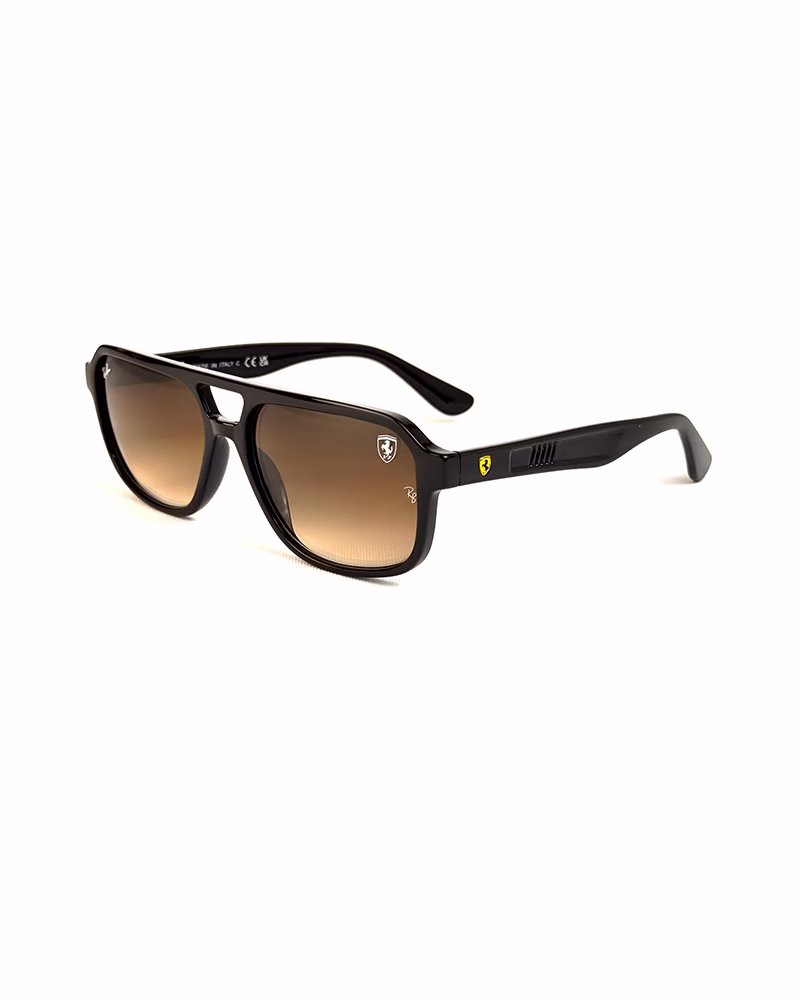 عینک آفتابی اسپرت ریبن فراری مدل RayBan RB4414-M Ferrari - فريم قهوه اي عدسي هايلايت قهوه اي(فراري)