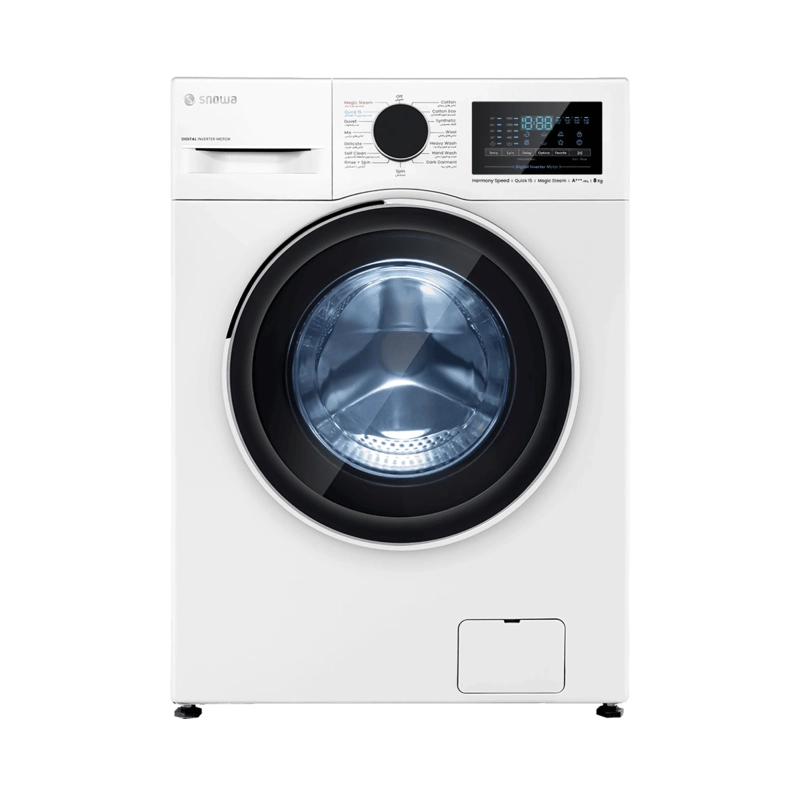 ماشین لباسشویی اسنوا مدل SWM-84W30 ظرفیت 8 کیلوگرم موتور اینورتر
