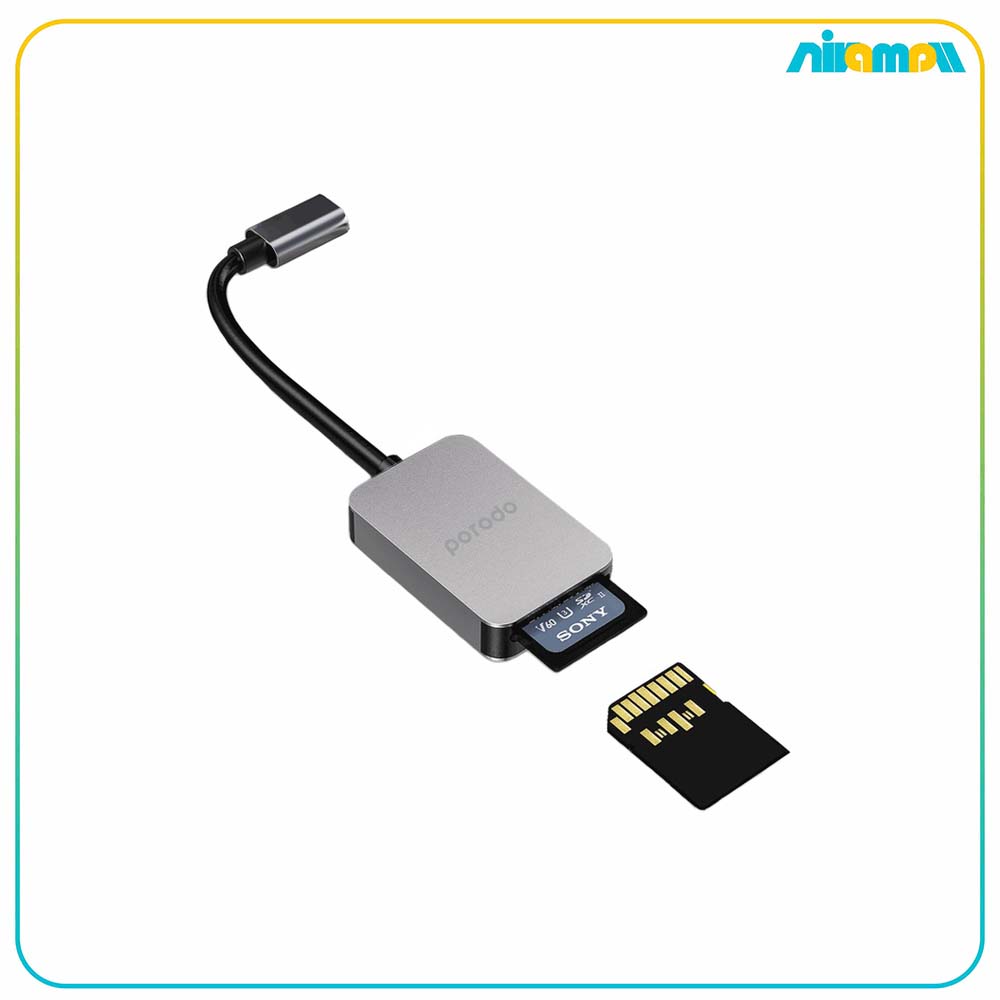 رم ریدرUSB-C پرودو مدل 2in1 USB-C Card Reader SD MicroSD