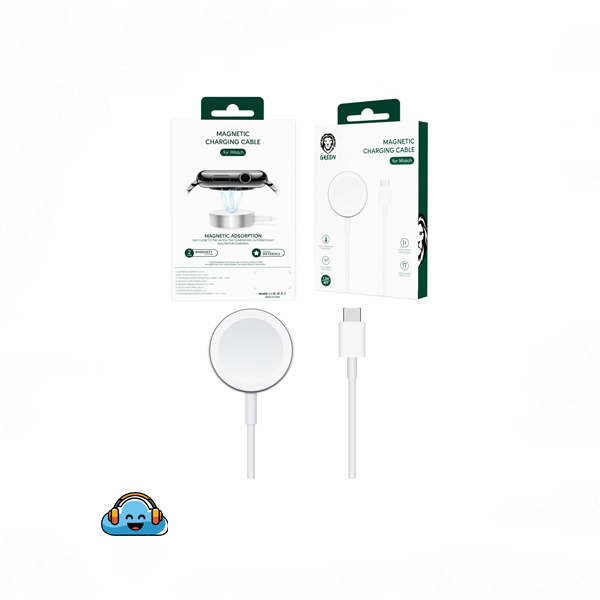 شارژر ساعت تایپ سی به شارژ بی سیم گرین Green iwatch charger usb-c to wireless charger