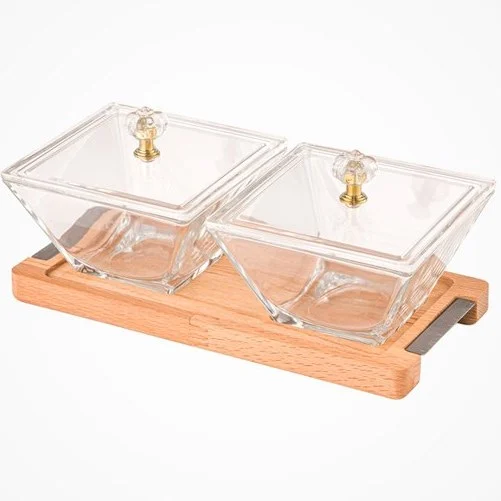 اردو خوری مربع 2 خانه پایه چوبی لیمون کد 224159