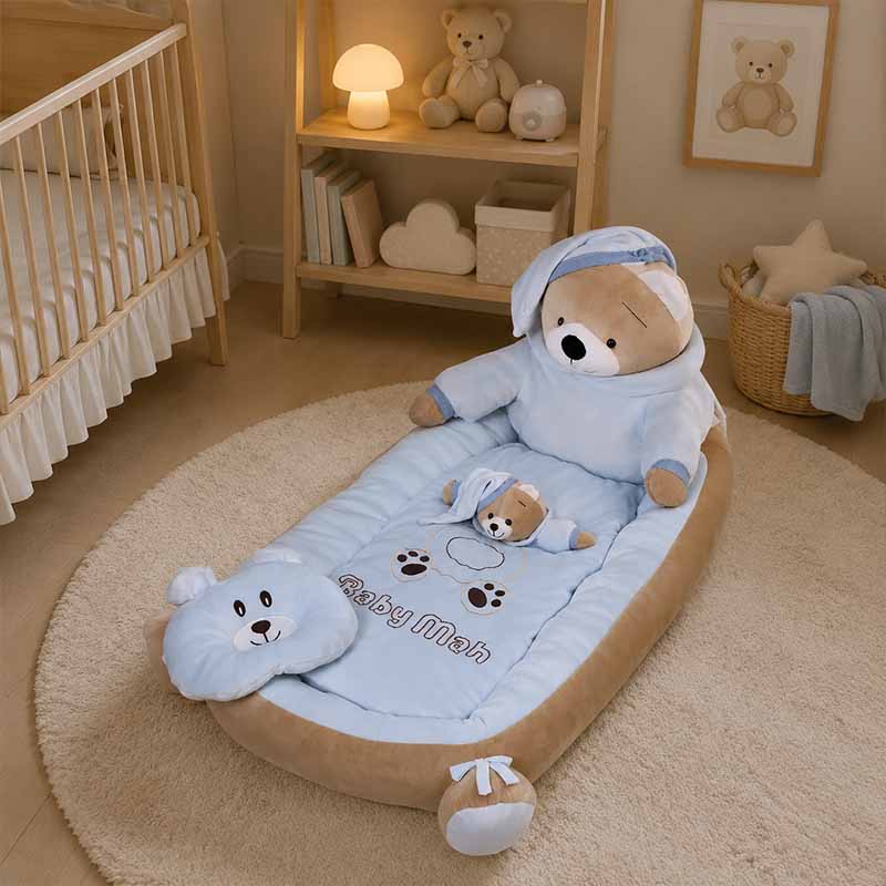 تشک گارددار خرس تدی رنگ آبی