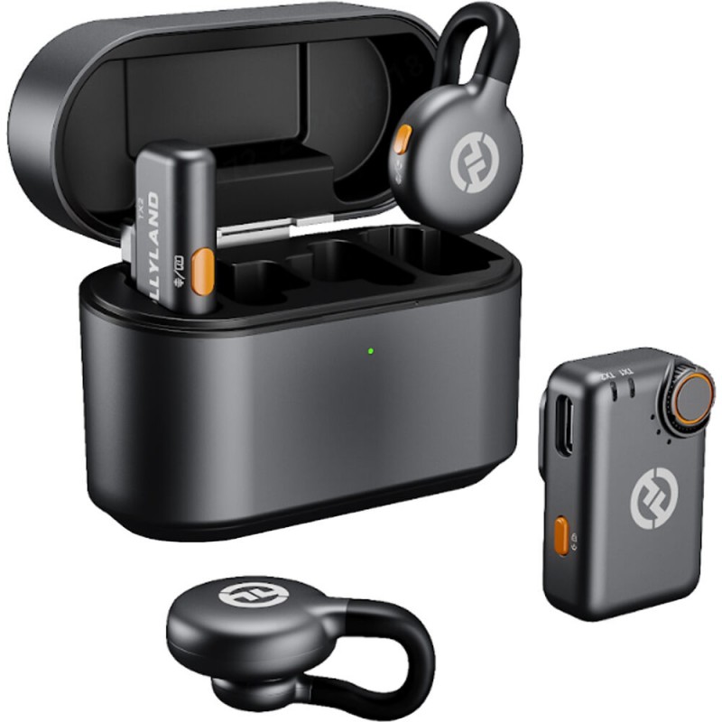 میکروفون یقه ای بی سیم Hollyland LARK M2s DUO 2 Person Wireless Mini Combo Microphone