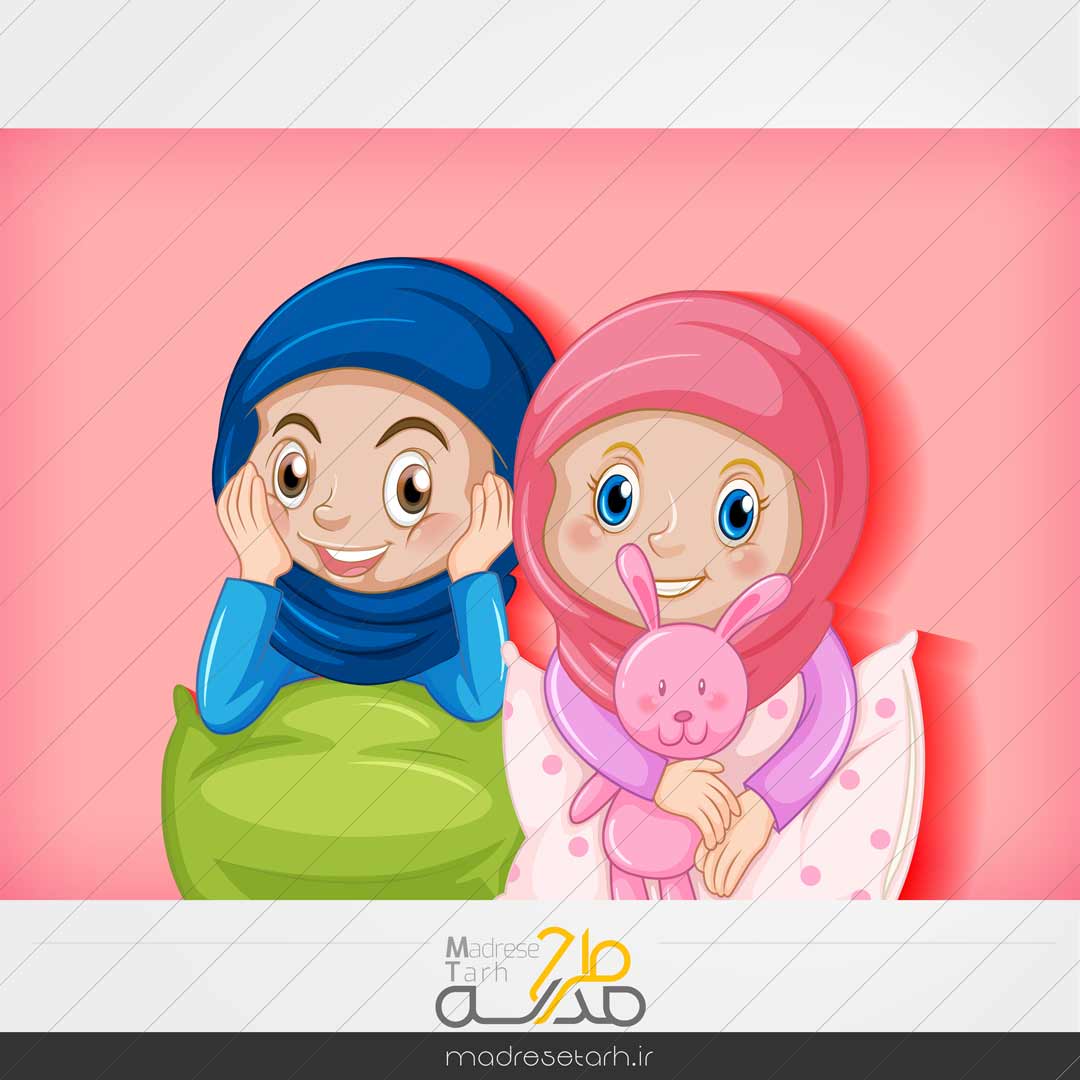 وکتور دانش آموز دختر شاد