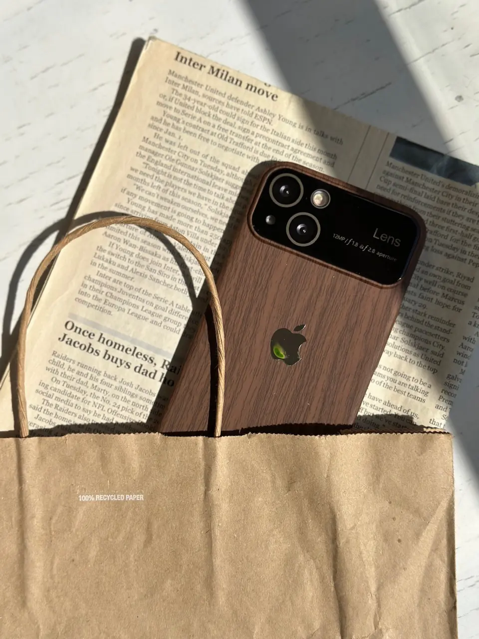 قاب Wood lens case