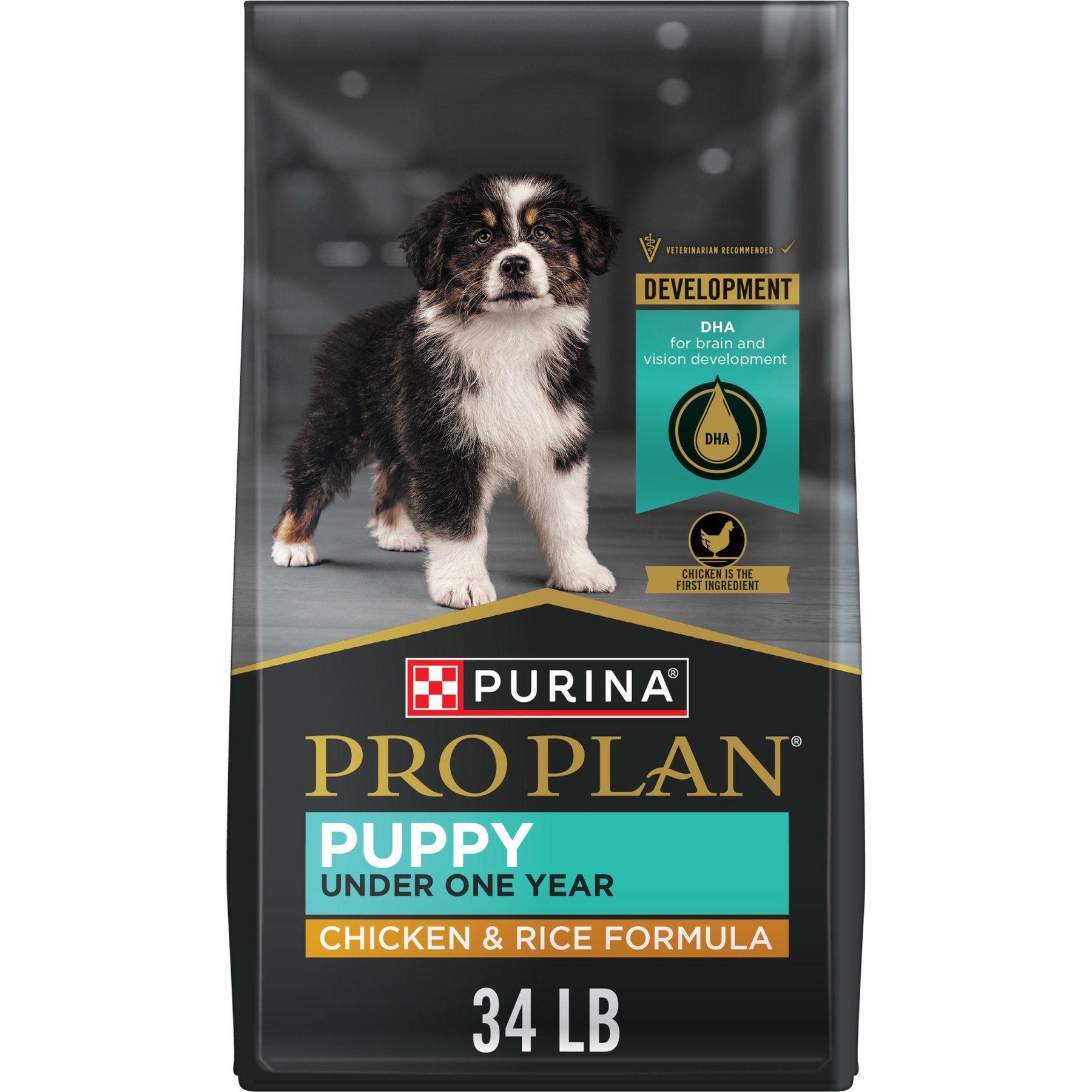 غذای خشک پورینا پرو پلن توله سگ پروتئین بالا مرغ و برنج ۱۵.۴۲ کیلوگرم | Purina Pro Plan Puppy High Protein Chicken & Rice 34lb