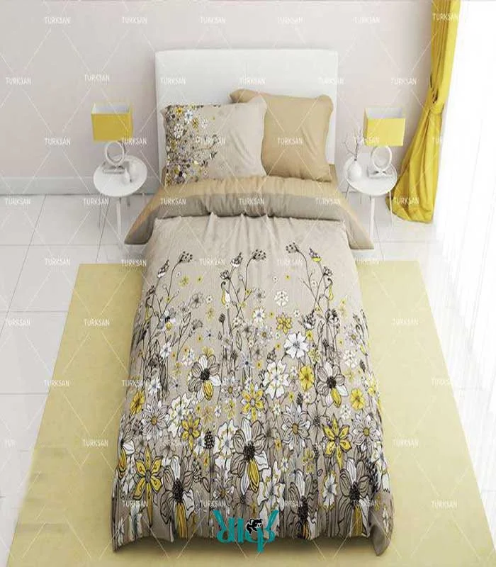 روتختی کرم گلدار یکنفره کد d217