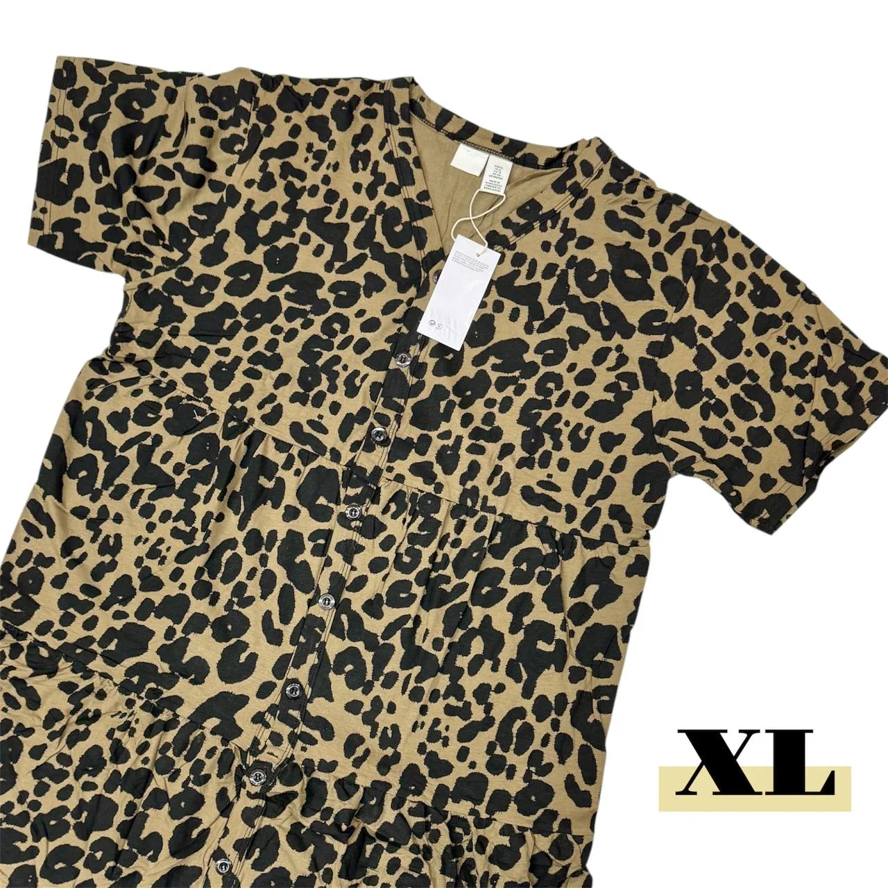 پیراهن بلند وارداتی زنانه از برند H&M ( قواره دار) - طرح-14