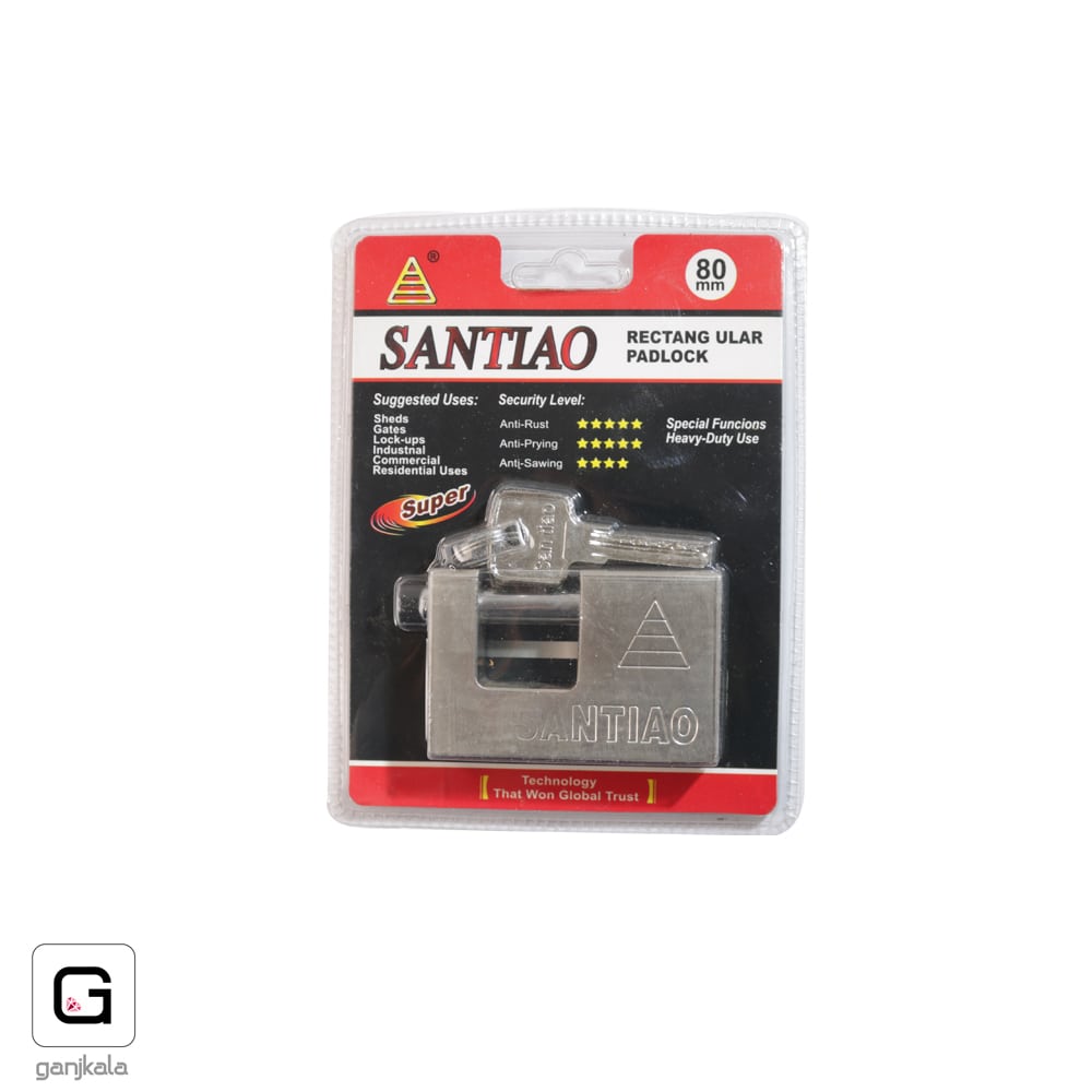 قفل کتابی 80 فولادی SANTIAO