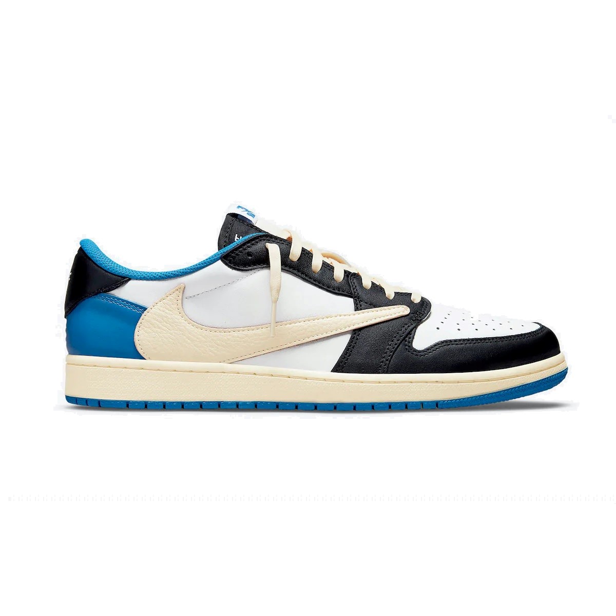 کتونی نایک جردن فرگمنت آبی کرم Jordan 1 Low x Travis Scott Fragment