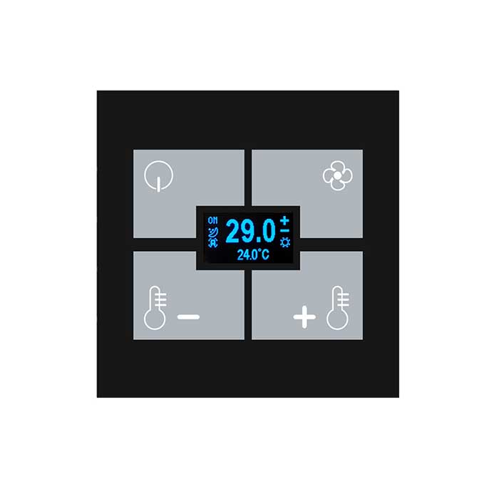 ترموستات سری KNX Glass Thermostat square black