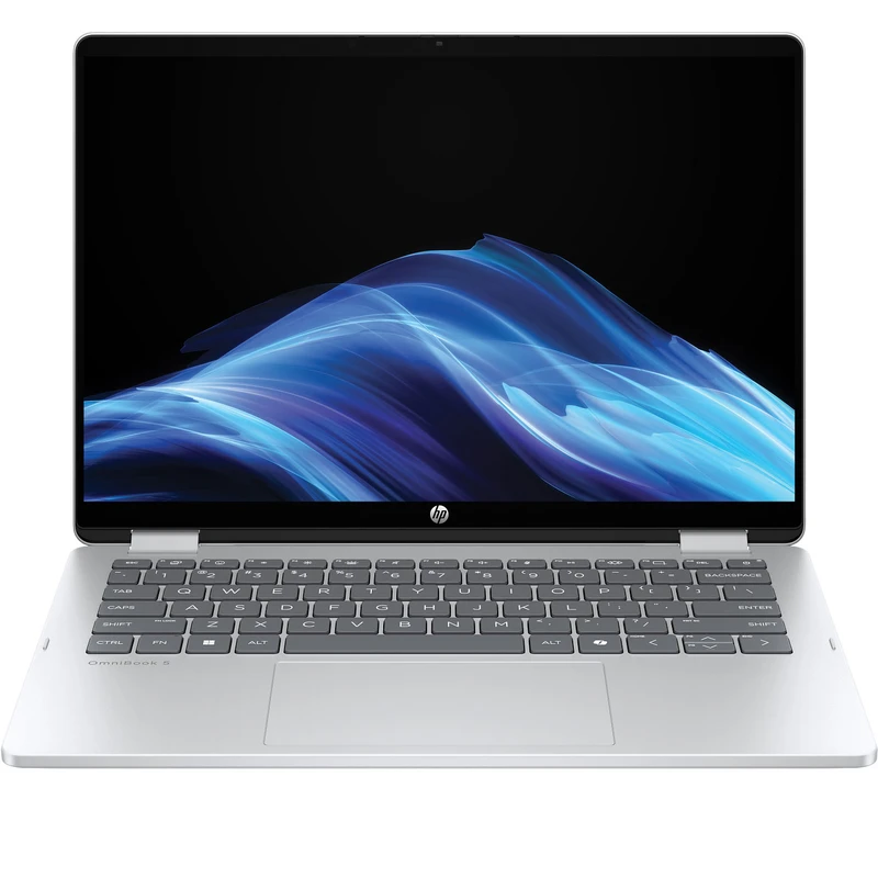 لپ تاپ آکبند 14 اینچی لمسی اچ پی مدل OMNIBOOK 5 Flip 14-fp0013dx- Core 5 120U-8GB RAM LPDDR5-512GB SSD