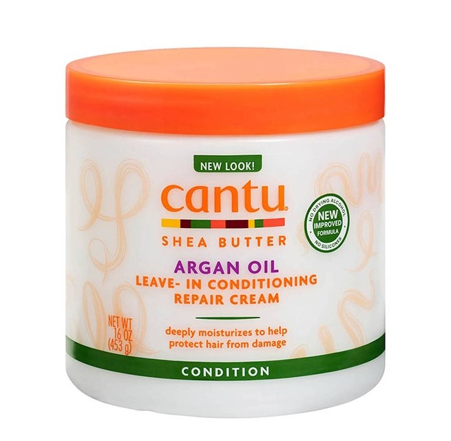 کرم شی باتر کانتو نرم کننده عمیق روغن آرگان موهای فر Cantu Argan Oil Leave-In Conditioning Repair Cream 453g