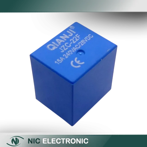 رله 12V پایه میلون 15A تایوانی مارک QIANJI کد JZC-22F
