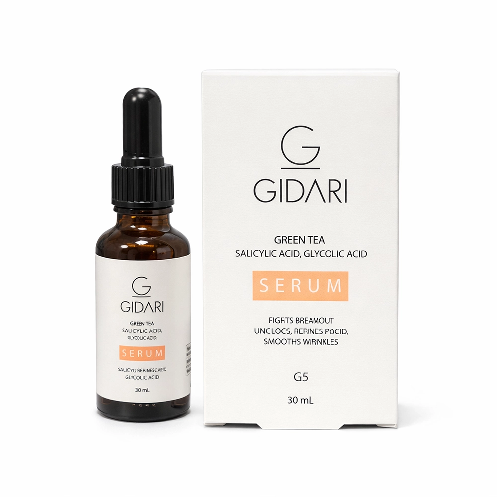 سرم چای سبز سالیسیلیک اسید گلایکولیک اسید جیداری – G5 حجم 30 میل