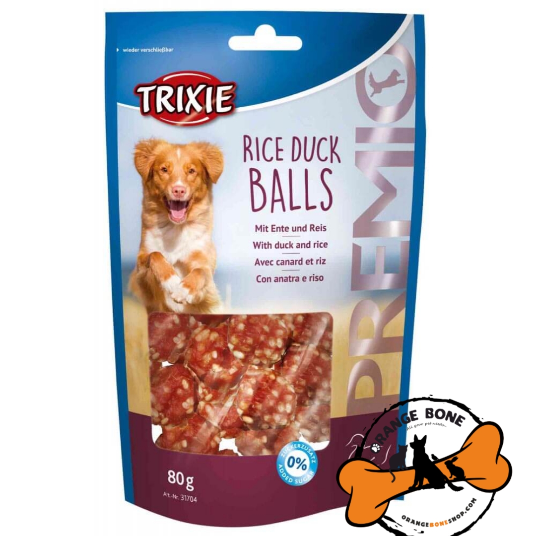 تشویقی سگ تریکسی مدل Rice Duck Balls (80 گرم)