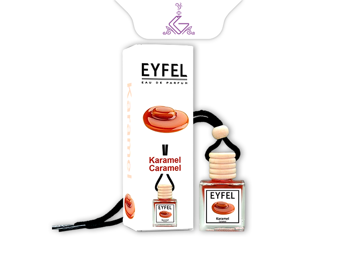 خوشبو کننده ماشینی آویز(شیشه ای) کارامل KARAMEL برند ایفل EYFEL