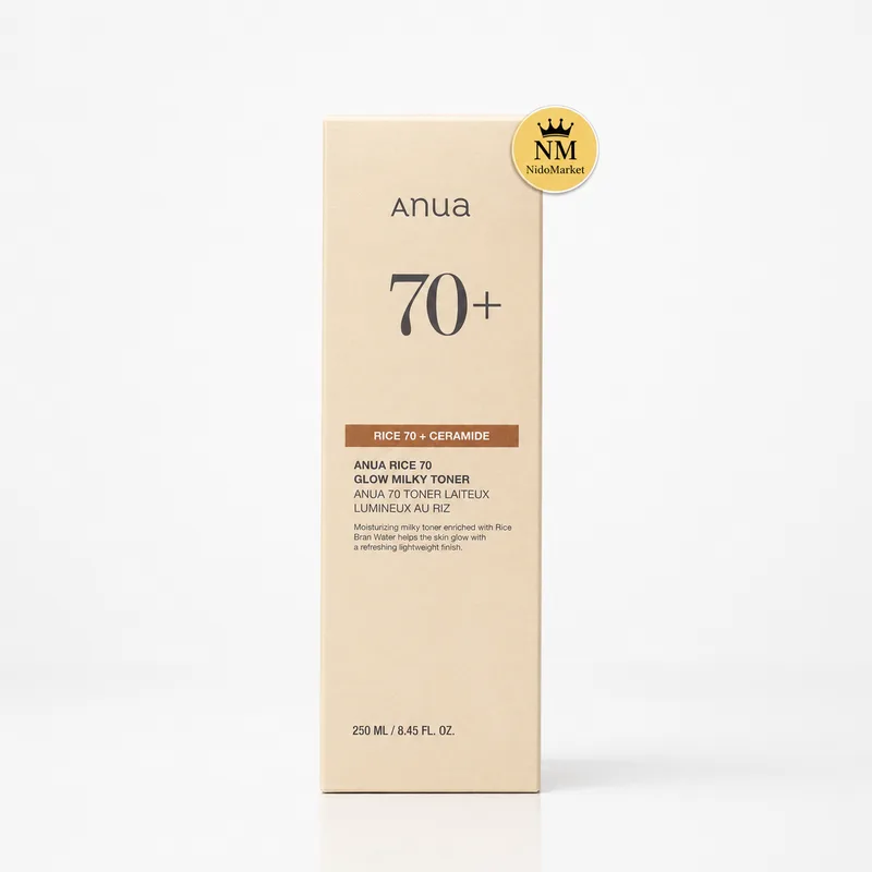 تونر شیری برنج 70 آنوا Glow Milky Toner - 250 میلی لیتر