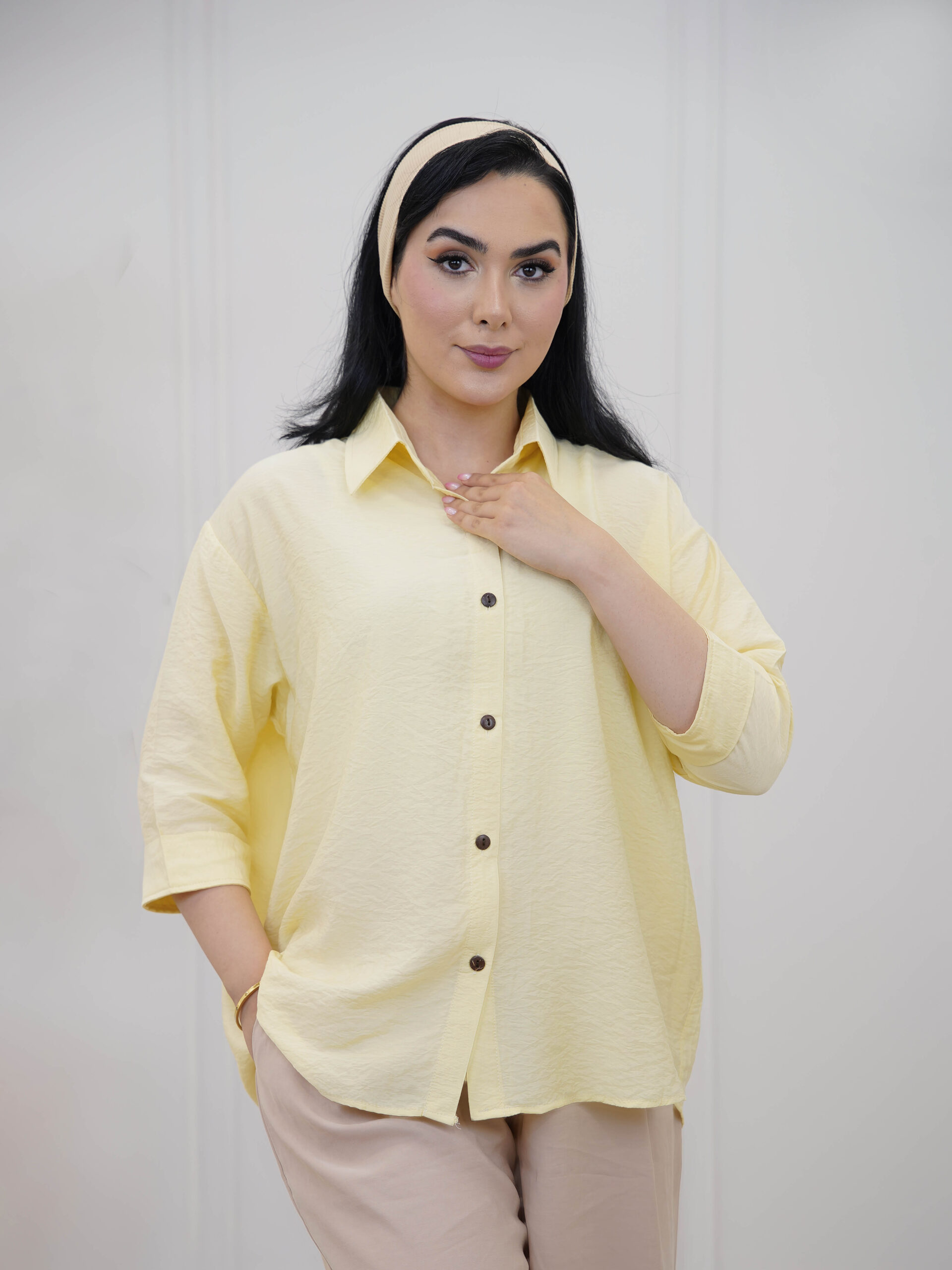 شومیز لینن زنانه مدل مایا