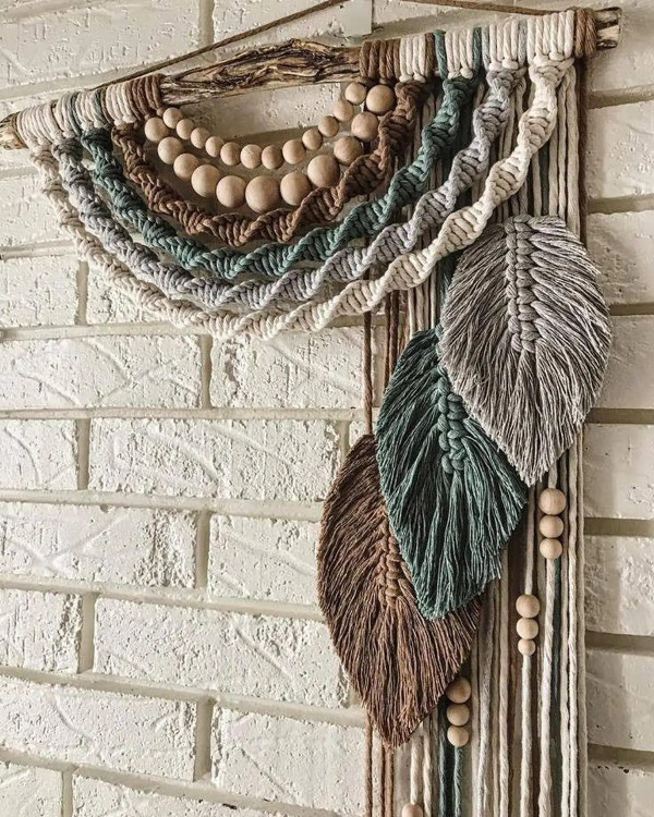 دیوارکوب مکرومه کد 375 برند گره چی و رنگ دلخواه