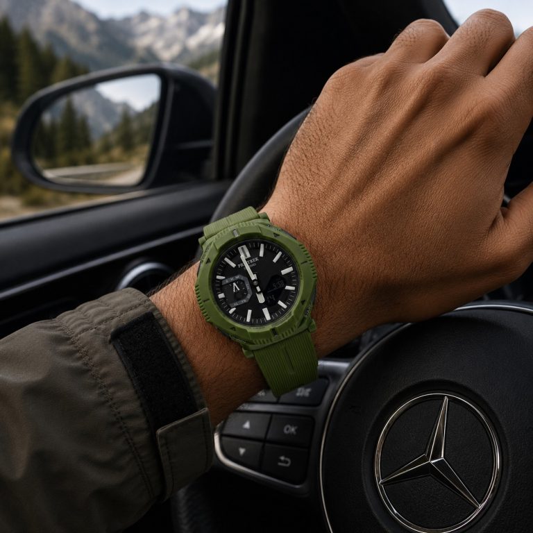 ساعت مردانه کاسیو جی‌شاک PRO TREK سبز زیتونی (E) کد W068