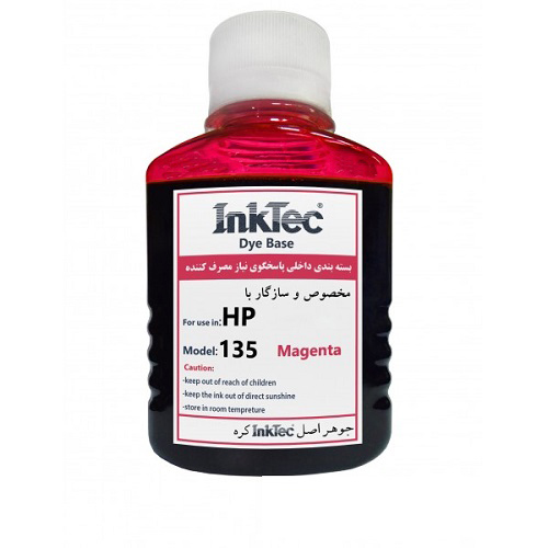 جوهر 100 میل اینکتک داخلی 135 قرمز اچ پی Inktec 100ml ink HP 135 magenta