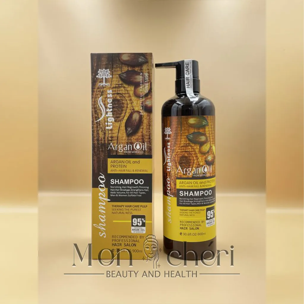 شامپو لایتنس LIGHTNESS ARGAN OIL & PROTEIN حجم۹۰۰ml اصل-هولوگرام دار