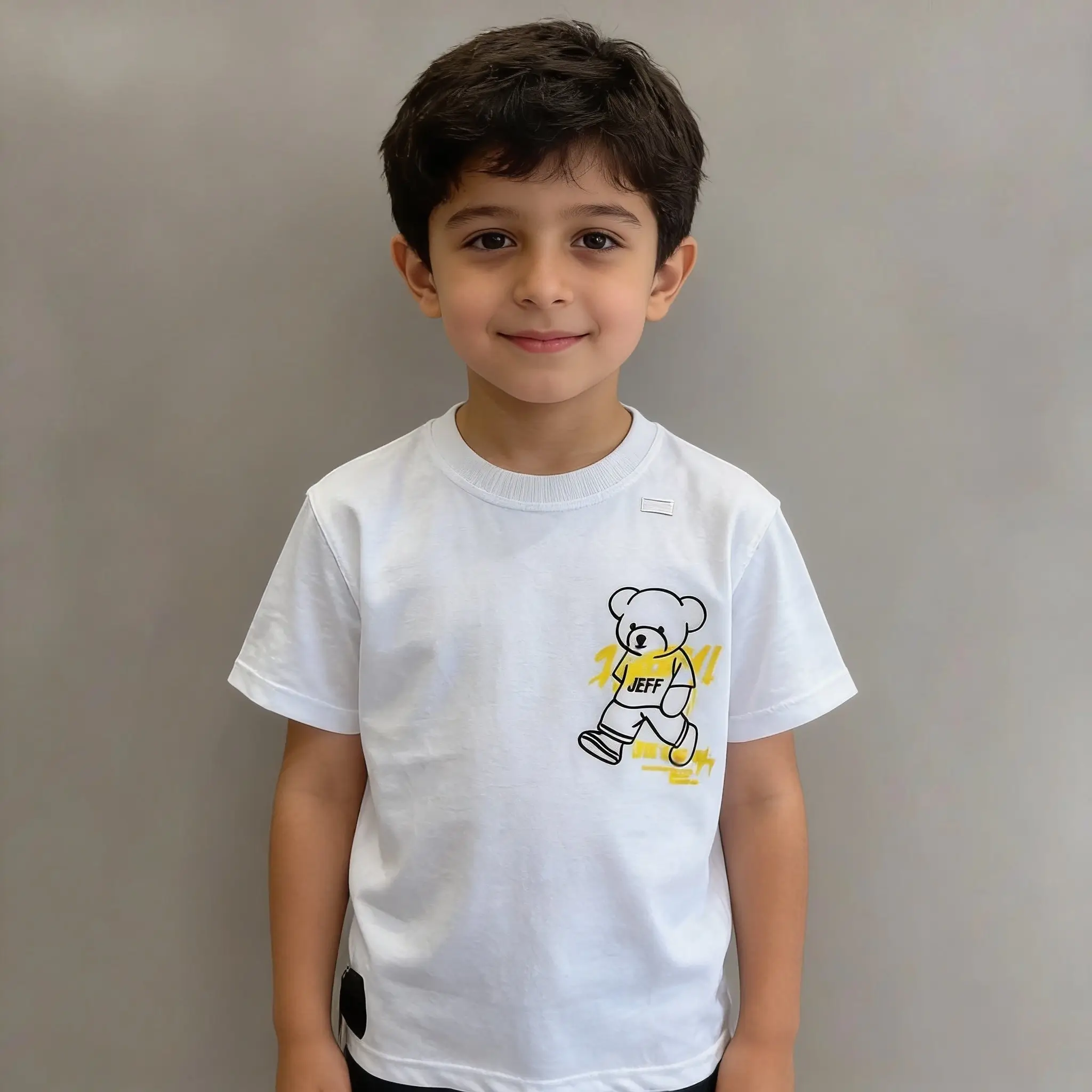 تیشرت تک سفید خرسی کد 789