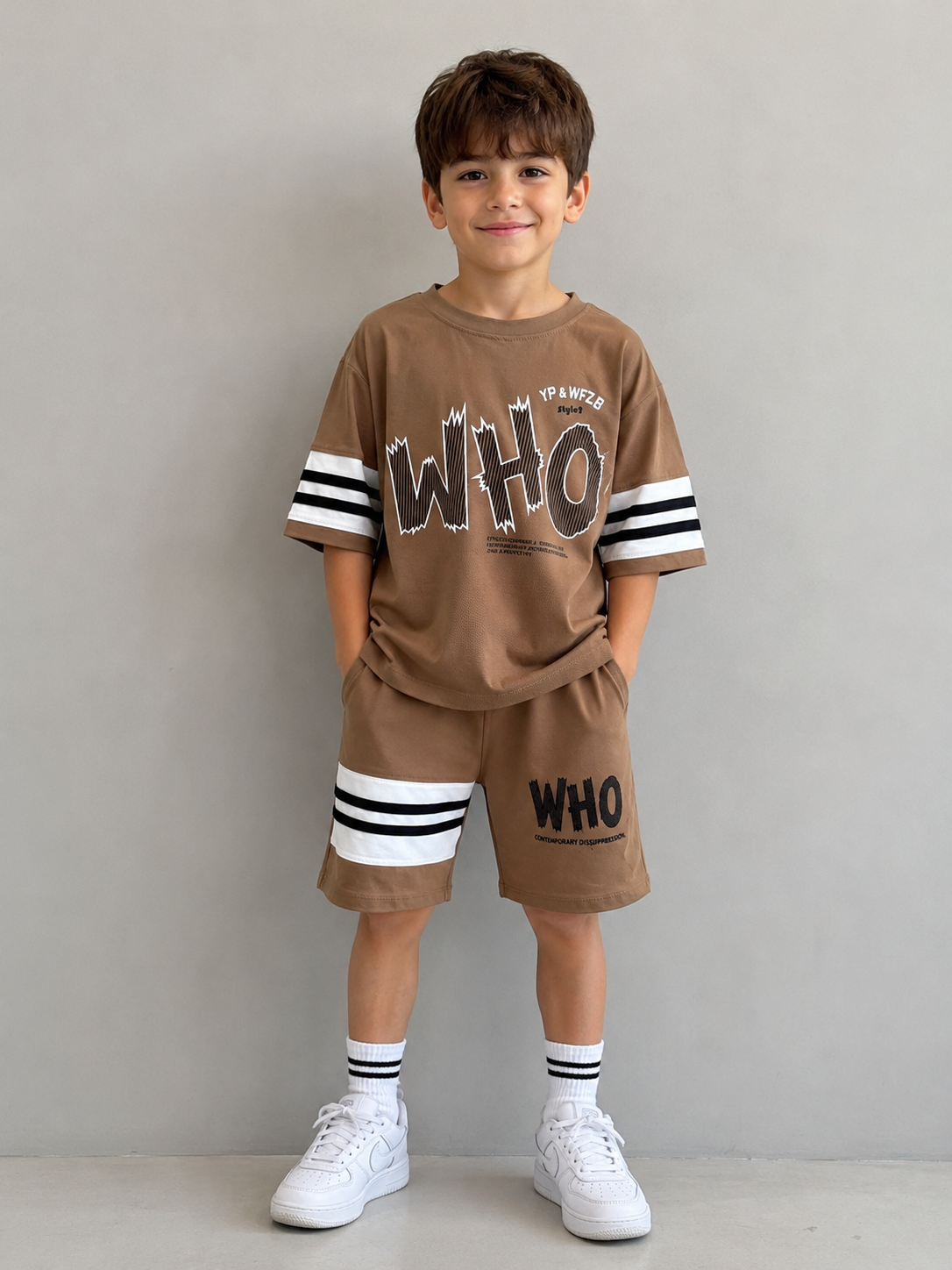 تیشرت شلوارک پسرانه WHO کد 852 و 853