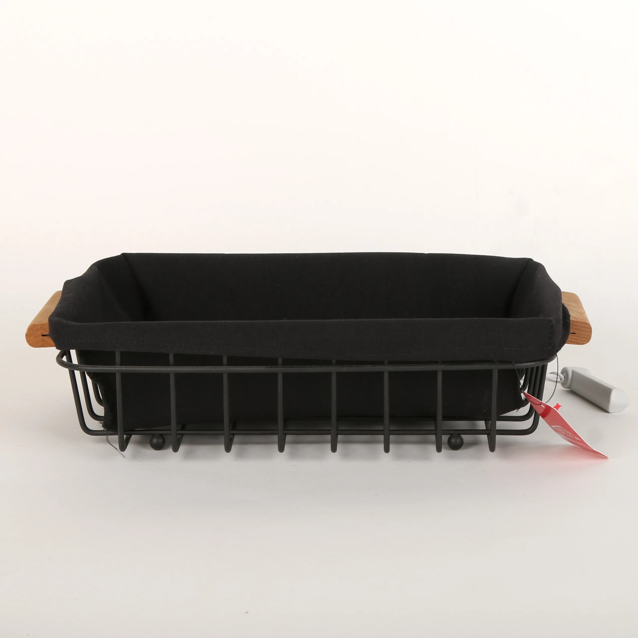 سبد مستطیل بزرگ کف پارچه ای مشکی کد 7060401