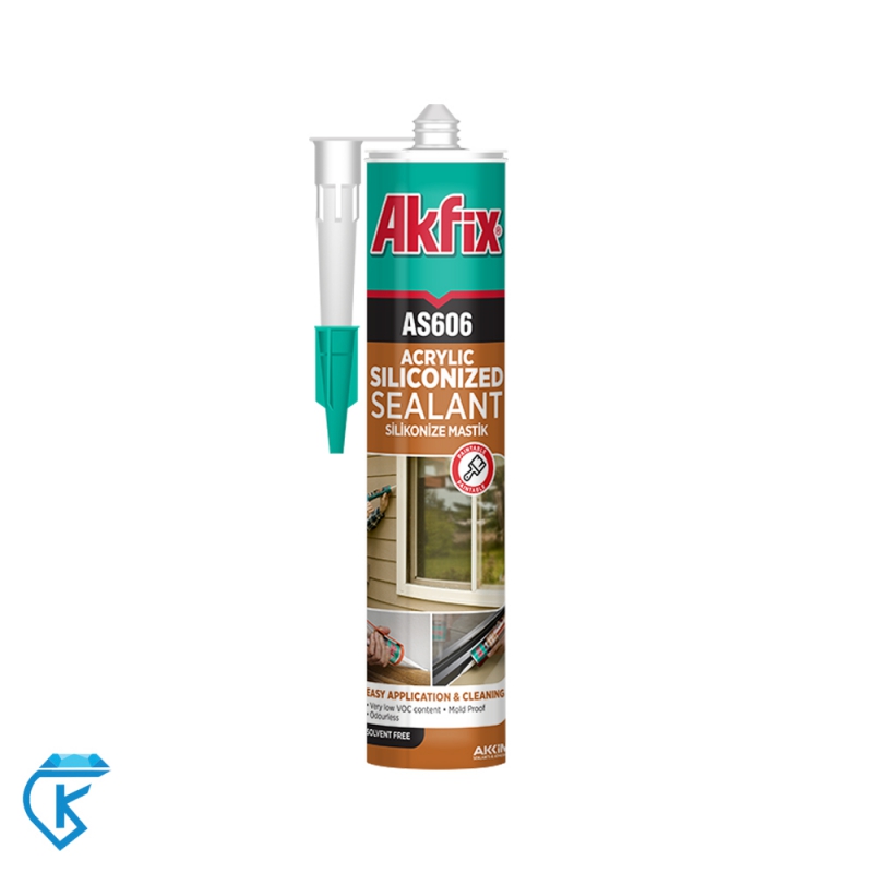 درزگیر اکریلیک سفید سیلیکونی شده AC606 آکفیکس Akfix