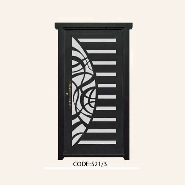 درب یک لنگه فلزی CNC طرح 521