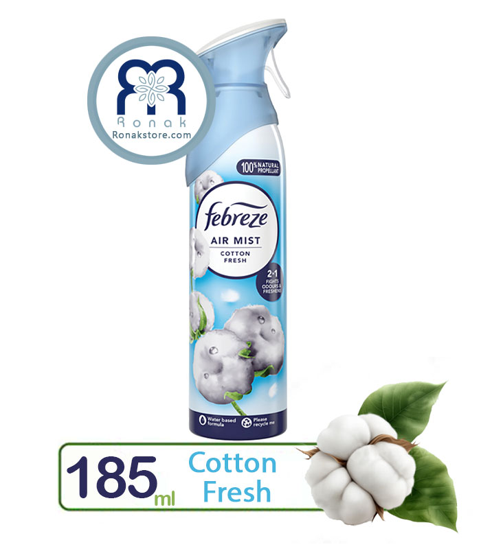 اسپری خوشبوکننده هوا فبرز Febreze رایحه طراوت پنبه حجم 185 میل