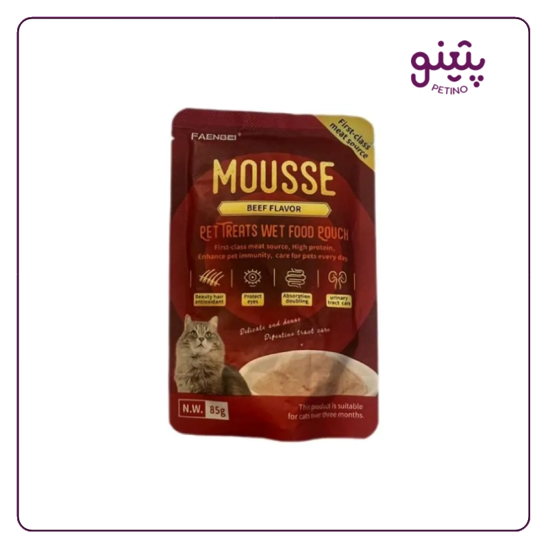 پوچ گربه موس با طعم گوشت؛ mousse beff cat soup