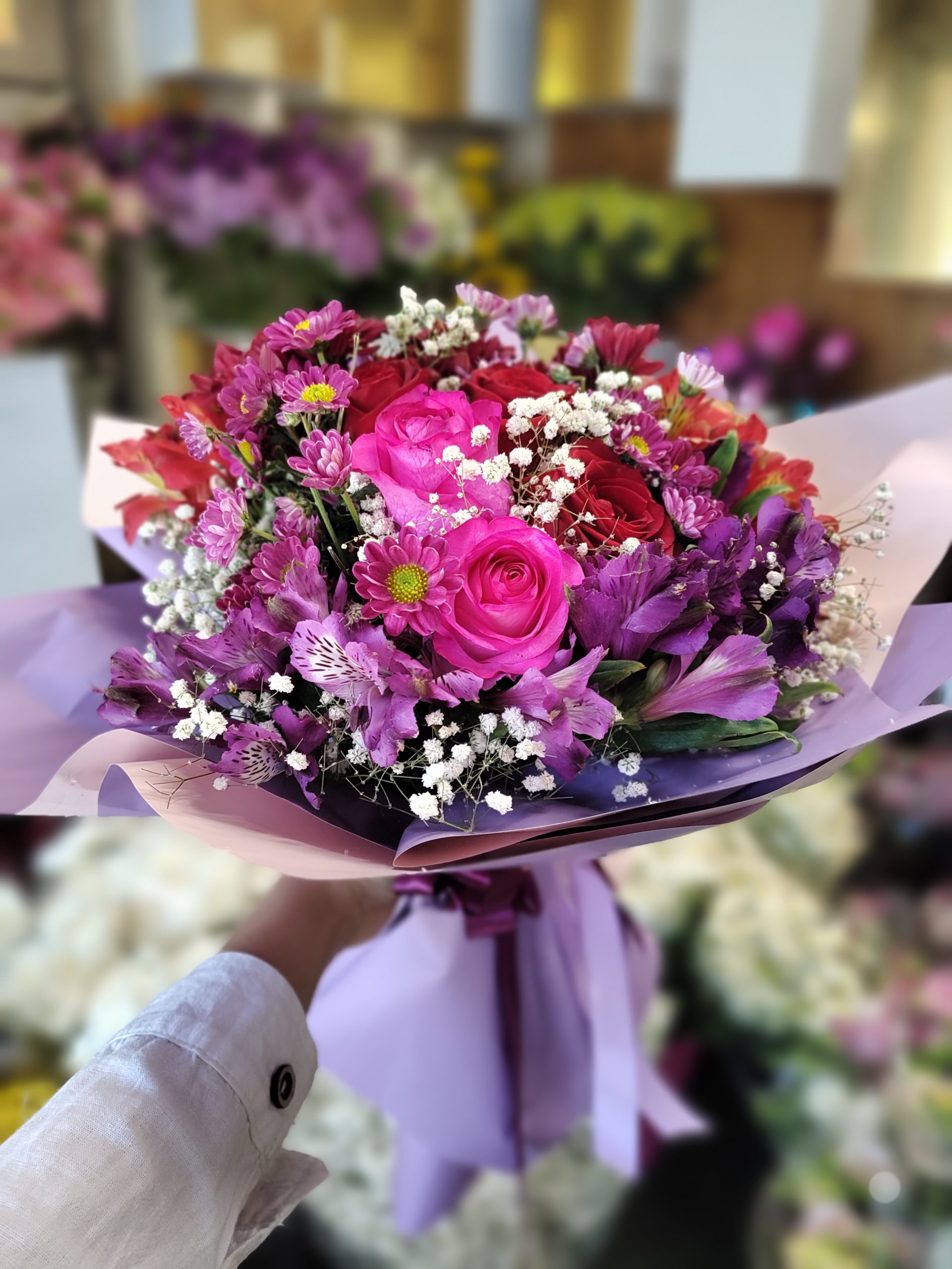دسته گل یاسی بنفش - اصفهان