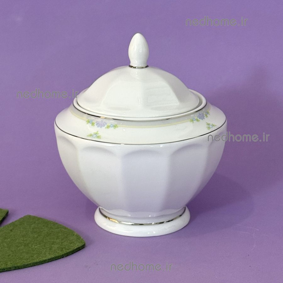 قندان تک چینی زرین طرح گلاریس - درجه یک