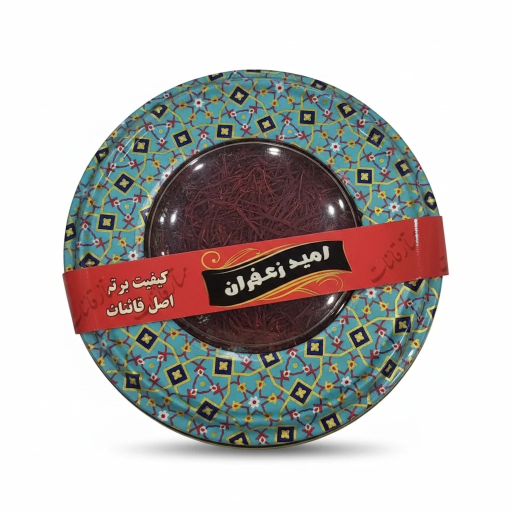 زعفران 2.3 گرمی امید زعفران – مدل طرح خاتم کد #2