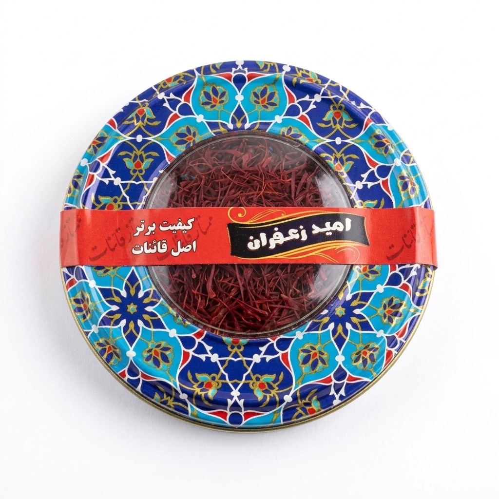 زعفران 2.3 گرمی امید زعفران – مدل طرح خاتم کد #1
