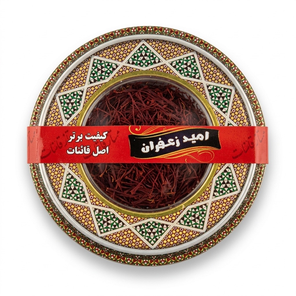 زعفران 2.3 گرمی امید زعفران – مدل طرح خاتم کد #4