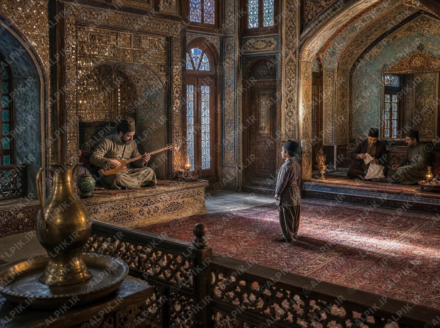 محفل موسیقی در عمارت قاجاری