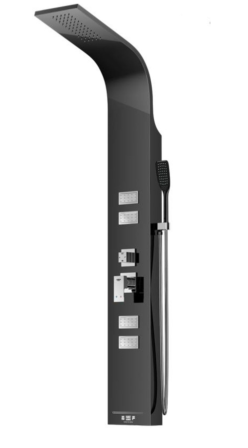 پنل دوش R440W مشکی کروم فریزشاور