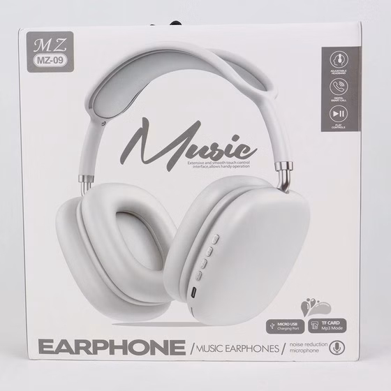 هدفون بیسیم MZ-09 با باتری ۴۰۰ میلیآمپر