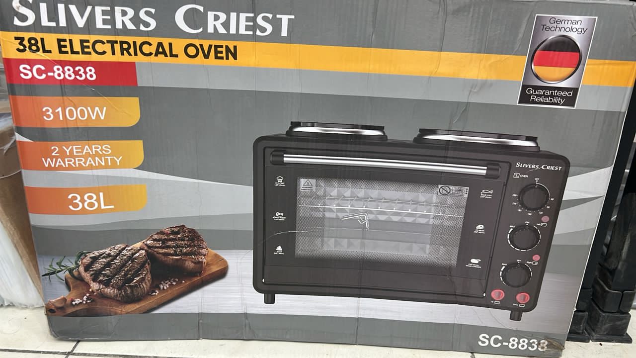 فر و جفت اجاق برقی SLIVERS CRIEST( لیتر ۳۸) ۳۱۰۰وات مدل 8838